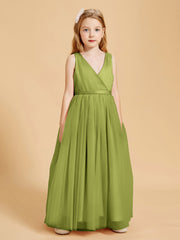 Robes de Demoiselle d'Honneur Junior en Tulle avec Haut en Satin Trèfle