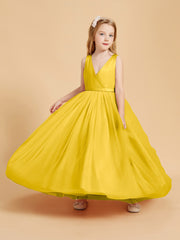 Robes de Demoiselle d'Honneur Junior en Tulle avec Haut en Satin Souci