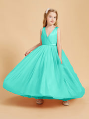 Robes de Demoiselle d'Honneur Junior en Tulle avec Haut en Satin Spa