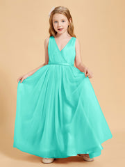 Robes de Demoiselle d'Honneur Junior en Tulle avec Haut en Satin Spa