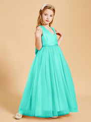 Robes de Demoiselle d'Honneur Junior en Tulle avec Haut en Satin Spa