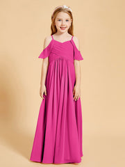 Robes de Demoiselle d'Honneur Junior à Hors de l'Épaule Fuchsia