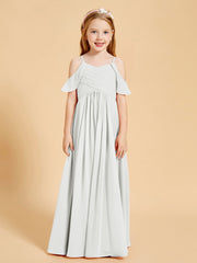 Robes de Demoiselle d'Honneur Junior à Hors de l'Épaule Ivoire