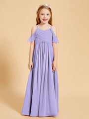 Robes de Demoiselle d'Honneur Junior à Hors de l'Épaule Lilas