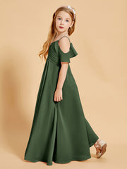 Robes de Demoiselle d'Honneur Junior à Hors de l'Épaule Olive Verte
