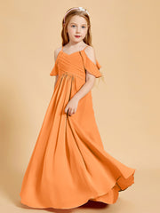Robes de Demoiselle d'Honneur Junior à Hors de l'Épaule Orange