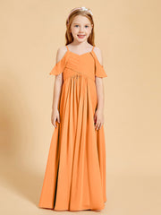 Robes de Demoiselle d'Honneur Junior à Hors de l'Épaule Orange