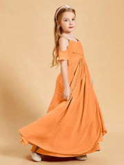 Robes de Demoiselle d'Honneur Junior à Hors de l'Épaule Orange