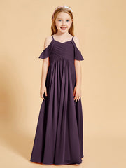 Robes de Demoiselle d'Honneur Junior à Hors de l'Épaule Plum