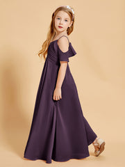 Robes de Demoiselle d'Honneur Junior à Hors de l'Épaule Plum