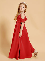 Robes de Demoiselle d'Honneur Junior à Hors de l'Épaule Rouge