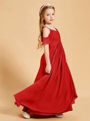 Robes de Demoiselle d'Honneur Junior à Hors de l'Épaule Rouge