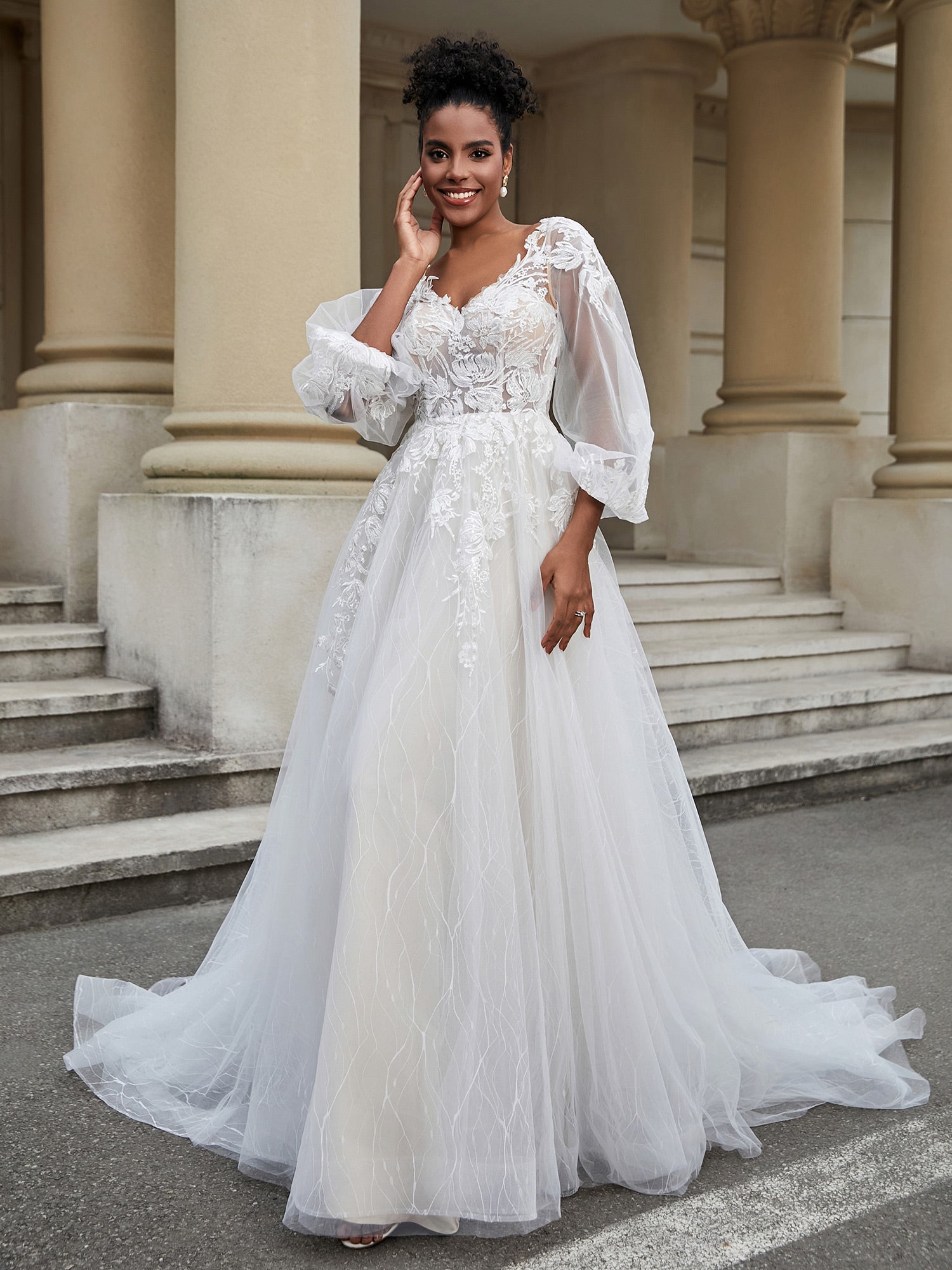 Robe De Mariée Princesse YOUCAI - Dentelle élégante Pour Bal Et Cérémonie - 7