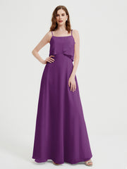Spaghetti Bretelles Simple Robes De Demoiselle d'Honneur Raisin
