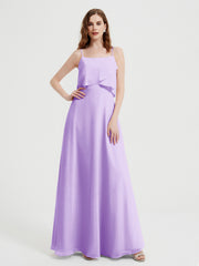 Spaghetti Bretelles Simple Robes De Demoiselle d'Honneur Lilas