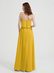Spaghetti Bretelles Simple Robes De Demoiselle d'Honneur Souci