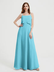 Spaghetti Bretelles Simple Robes De Demoiselle d'Honneur Piscine