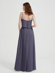 Spaghetti Bretelles Simple Robes De Demoiselle d'Honneur Orageux