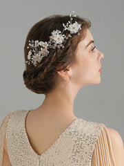 Peignes à Cheveux Cristal/Perles Accessoires 3 Pcs