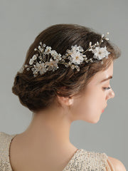 Peignes à Cheveux Cristal/Perles Accessoires 3 Pcs