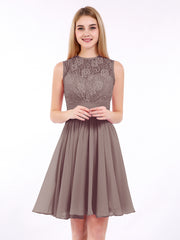 Col d'Illusion Mousseline et Dentelle Robe Dusk