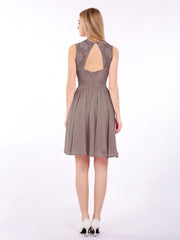 Col d'Illusion Mousseline et Dentelle Robe Dusk