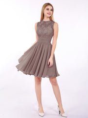 Col d'Illusion Mousseline et Dentelle Robe Dusk