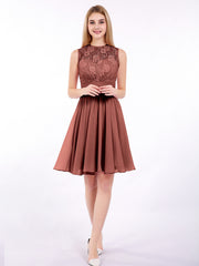 Col d'Illusion Mousseline et Dentelle Robe terracotta Grande Taille