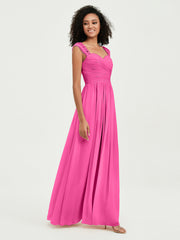 Col En Cœur Mousseline Robes Avec Dentelle Mancherons Azalée