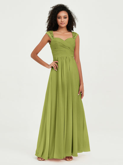 Col En Cœur Mousseline Robes Avec Dentelle Mancherons Trèfle