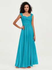 Col En Cœur Mousseline Robes Avec Dentelle Mancherons Jade