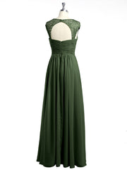 Col En Cœur Mousseline Robes Avec Dentelle Mancherons Olive Verte Grande Taille