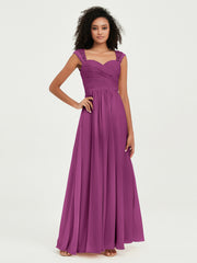 Col En Cœur Mousseline Robes Avec Dentelle Mancherons Orchidee