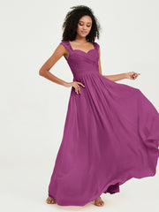 Col En Cœur Mousseline Robes Avec Dentelle Mancherons Orchidee