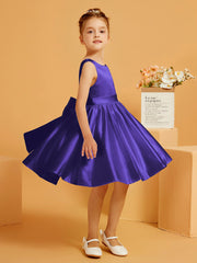 Robe de Fille Courte à A-ligne avec Nœud Régence