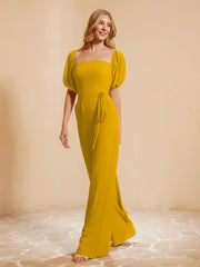 Jumpsuit Plissé en Mousseline avec Ceinture Souci