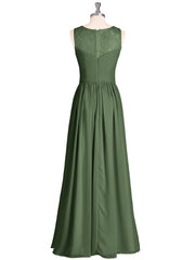 Illusion Col en Cœur Mousseline Robe Demoiselle d'honneur Olive Verte Grande Taille