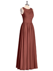 Illusion Col en Cœur Mousseline Robe Demoiselle d'honneur terracotta Grande Taille