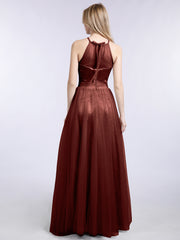 Col d'Illusionline Longue Tulle Robe terracotta Grande Taille