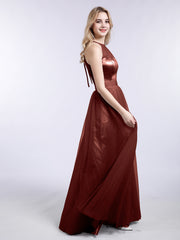 Col d'Illusionline Longue Tulle Robe terracotta Grande Taille