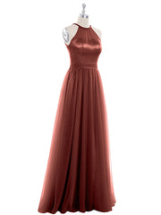 Col d'Illusionline Longue Tulle Robe terracotta Grande Taille
