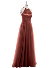 Col d'Illusionline Longue Tulle Robe terracotta