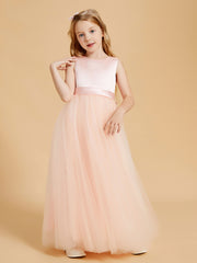 Robes de Fille en Satin et Tulle Longueur au Sol pour une Elégance Intemporelle