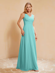 Robe de Demoiselle d'Honneur Empire Sans Manches avec Nœud Papillon Spa