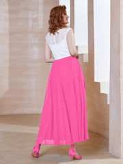 Robe en Mousseline Longueur de Mollet à Col en V avec Poches Azalée Grande Taille