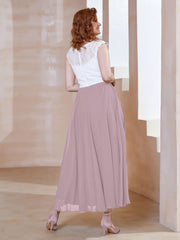 Robe en Mousseline Longueur de Mollet à Col en V avec Poches Dusk