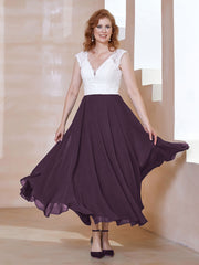 Robe en Mousseline Longueur de Mollet à Col en V avec Poches Plum