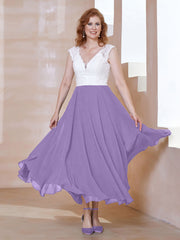 Robe en Mousseline Longueur de Mollet à Col en V avec Poches Tahiti Grande Taille