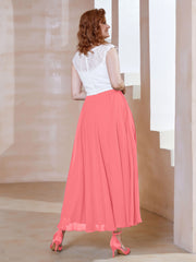 Robe en Mousseline Longueur de Mollet à Col en V avec Poches Pastèque