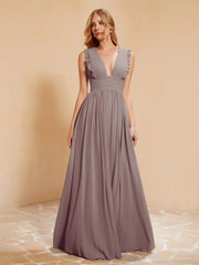 Maxi Robe Sans Manches avec Décolleté en V Plongeant Dusk